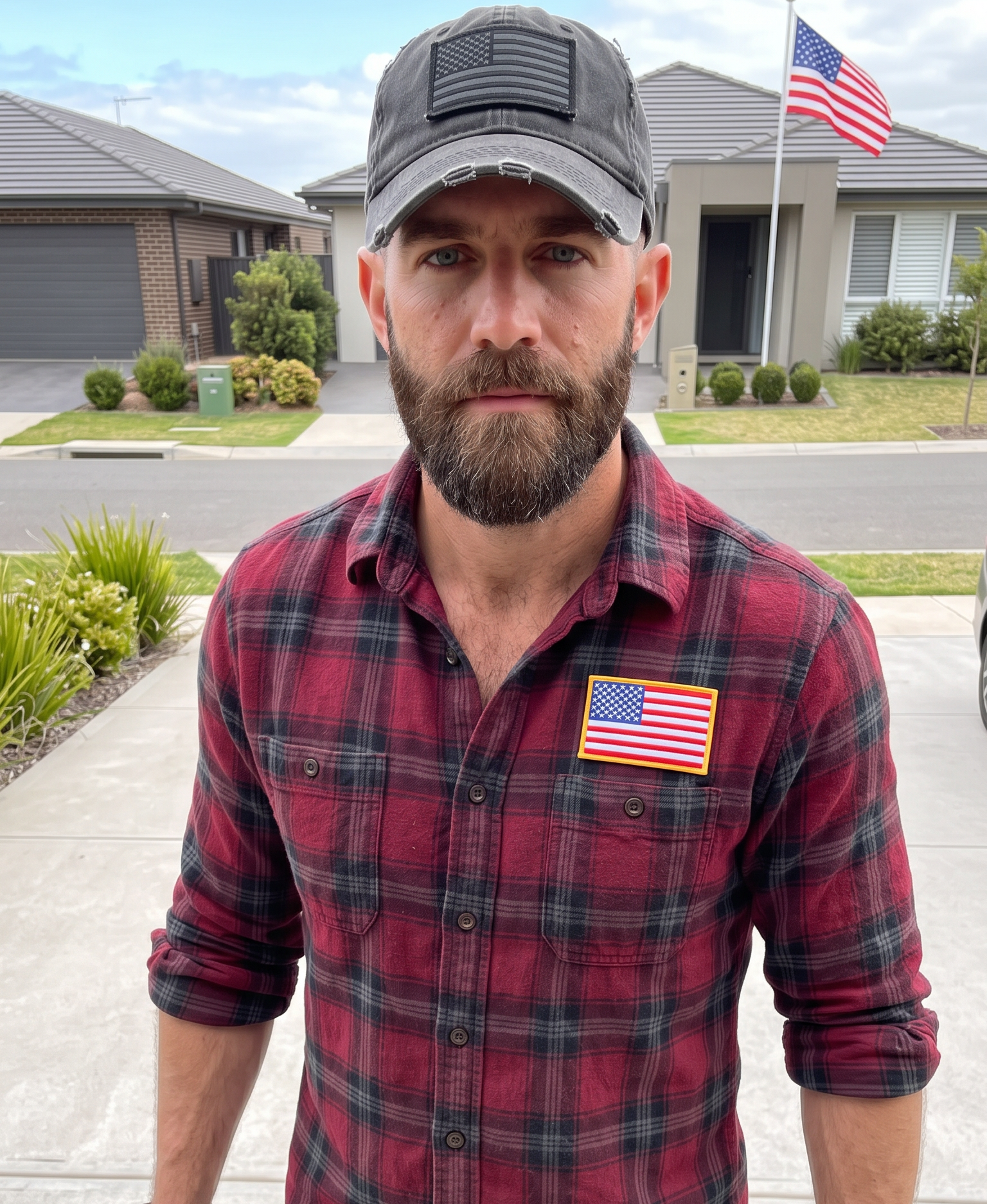 Mike standing in a driveway